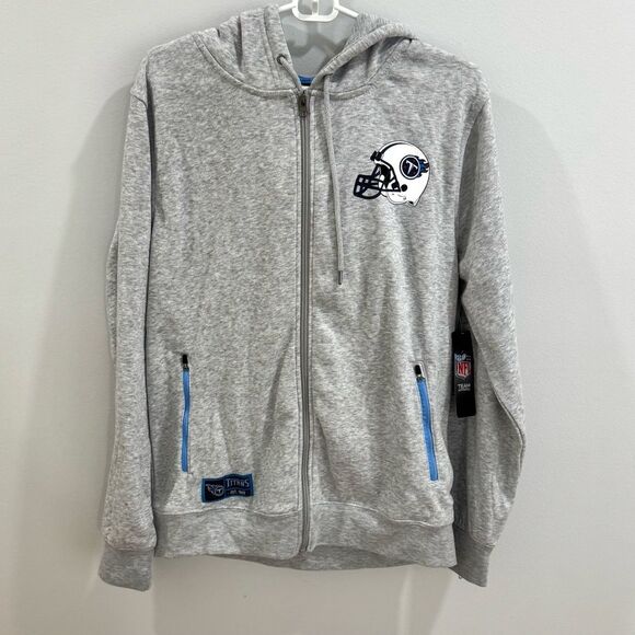 NFL Team Apparel Tennessee Titans gray logo full zip hoodie size medium NWT - Picture 1 of 9